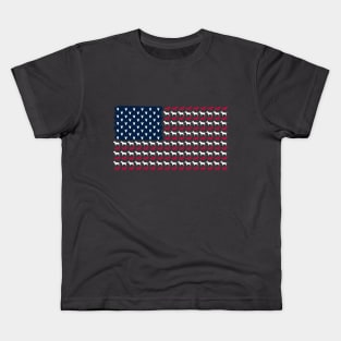 USA Bull Terrier Flag Kids T-Shirt